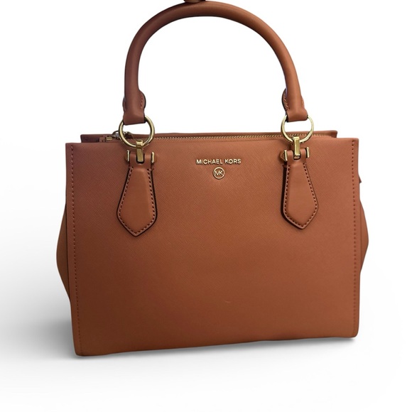 Michael Kors Marilyn Saffiano Leather Satchel Bag - Picture 4 of 11